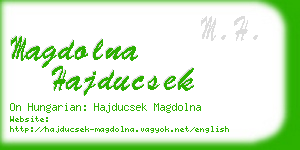 magdolna hajducsek business card